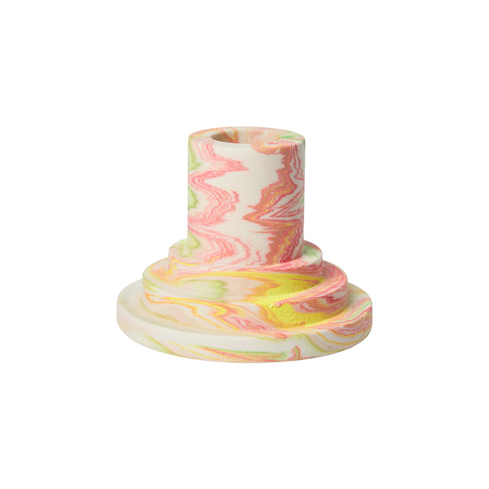 Layered lysestage - rosa/gul/grøn